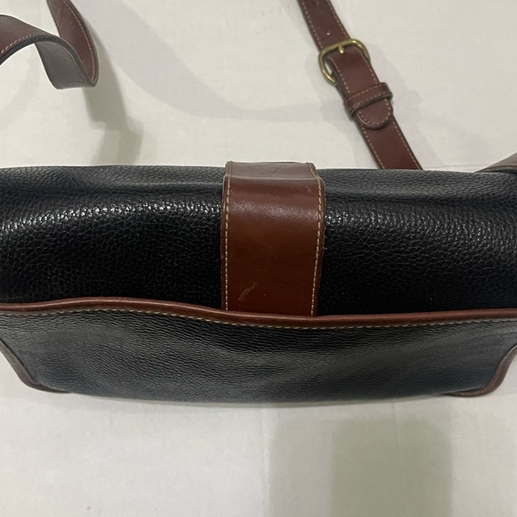 Coach Vintage Sheridan pebbled leather  crossbody bag black tan trim mad… - Picture 7 of 12